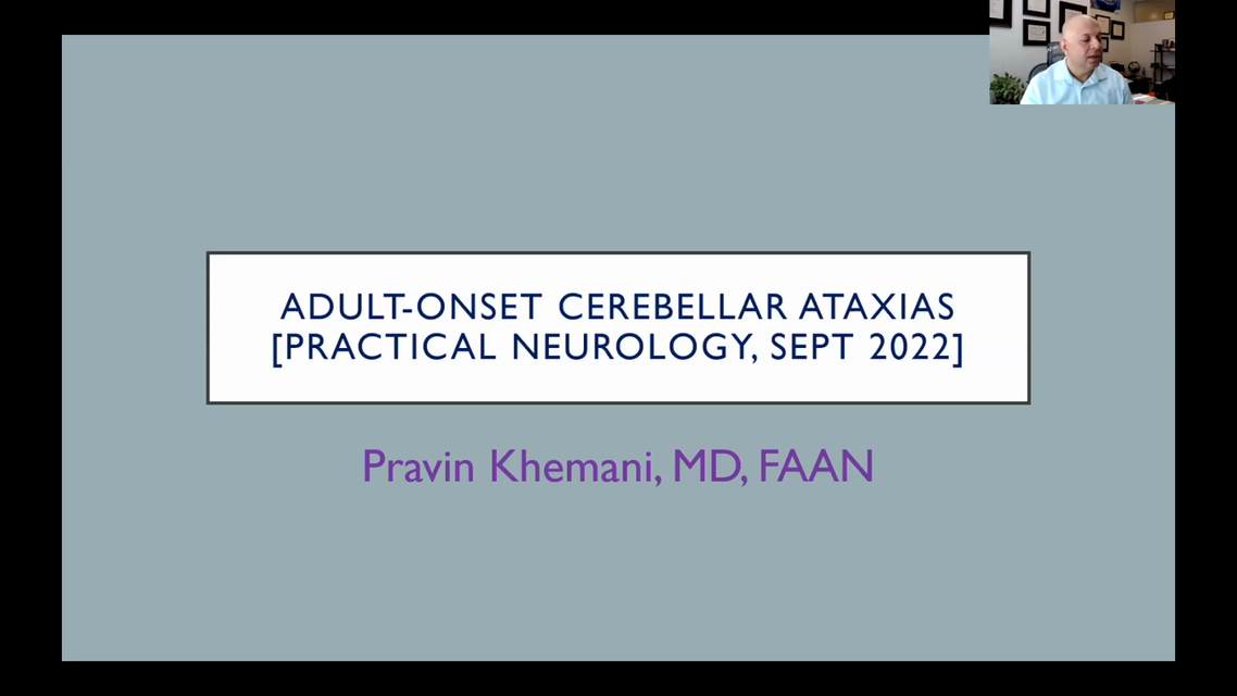 AdultOnset Cerebellar Ataxias thumbnail