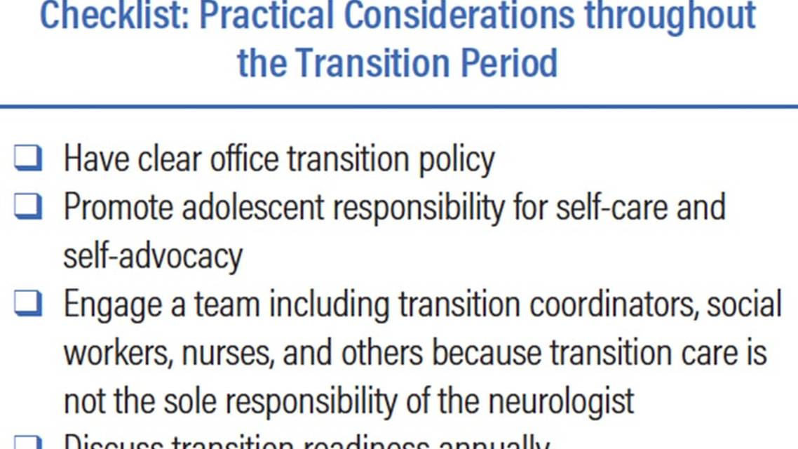 Medical Transition from Pediatric to Adult Care in Neurology